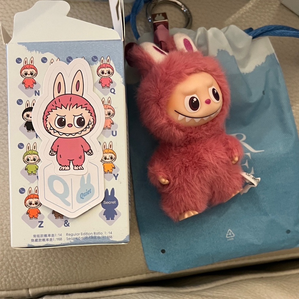 Labubu Pin for Love Q  Plush Toy